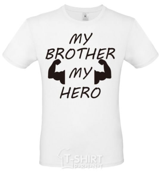 Men's T-Shirt My brother my hero White фото