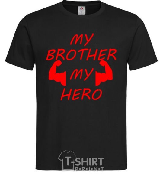 Men's T-Shirt My brother my hero black фото