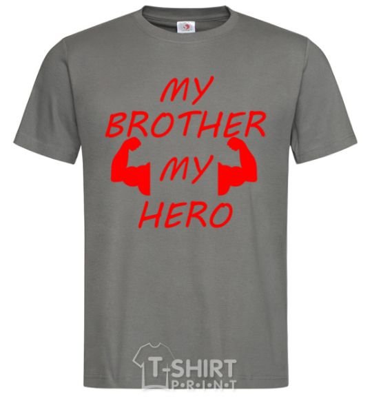 Men's T-Shirt My brother my hero dark-grey фото