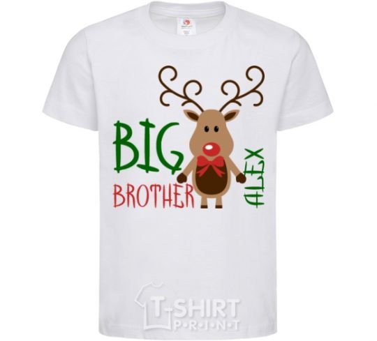 Kids T-shirt Big brother Alex White фото