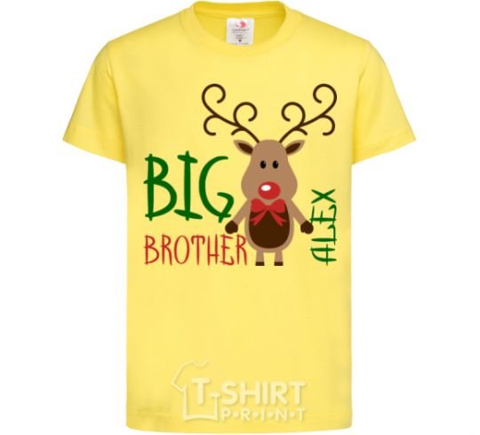 Kids T-shirt Big brother Alex cornsilk фото