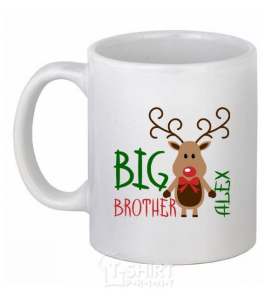 Чашка керамическая Big brother Alex Белый фото