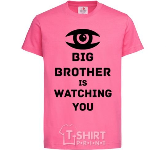 Детская футболка Big brother is watching you (глаз) Ярко-розовый фото