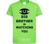 Kids T-shirt Big brother is watching you (eye) orchid-green фото