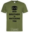 Мужская футболка Big brother is watching you (глаз) Оливковый фото