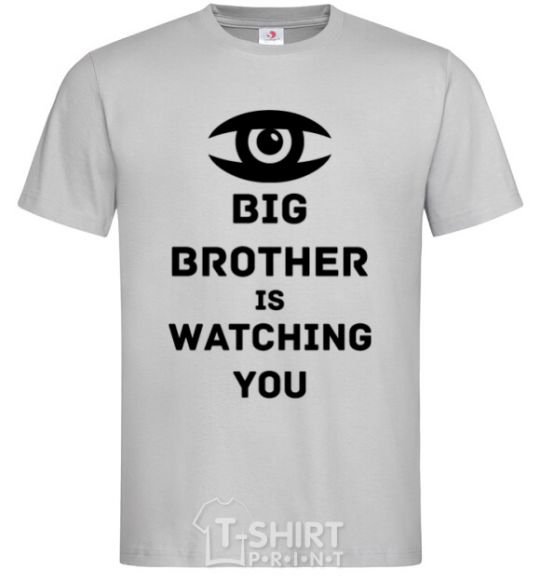 Мужская футболка Big brother is watching you (глаз) Серый фото