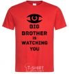 Мужская футболка Big brother is watching you (глаз) Красный фото