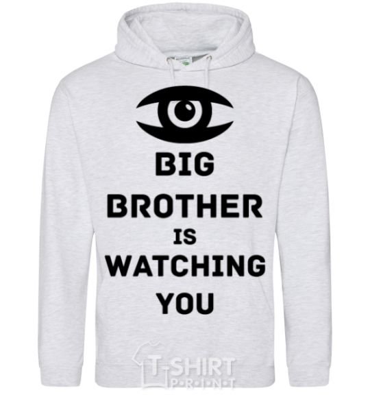 Men`s hoodie Big brother is watching you (eye) sport-grey фото