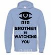 Мужская толстовка (худи) Big brother is watching you (глаз) Голубой фото