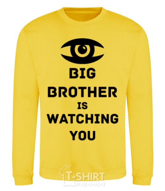 Свитшот Big brother is watching you (глаз) Солнечно желтый фото