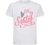 Детская футболка BIG sister розовая надпись Белый фото