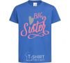 Kids T-shirt BIG sister pink inscription royal-blue фото