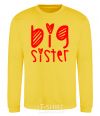 Sweatshirt Big sister heart sign yellow фото