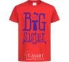 Kids T-shirt Big sister with a sissy red фото