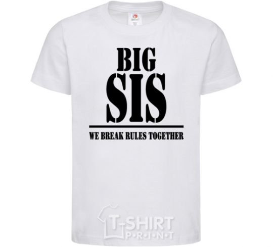 Kids T-shirt Big sis White фото