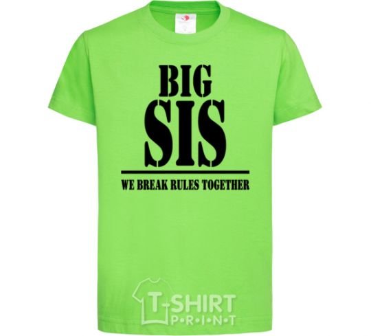 Kids T-shirt Big sis orchid-green фото