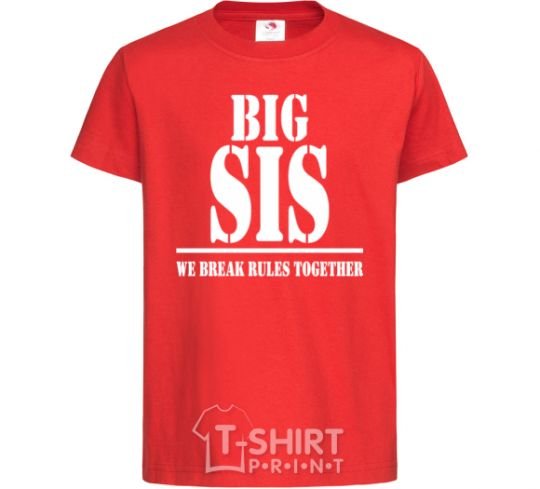 Kids T-shirt Big sis red фото