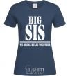 Women's T-shirt Big sis navy-blue фото