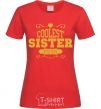 Women's T-shirt Coolest sister ever red фото