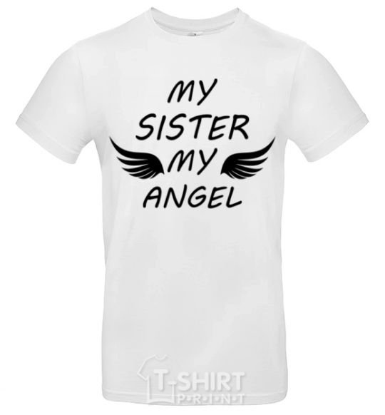 Мужская футболка My sister my angel Белый фото