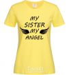 Женская футболка My sister my angel Лимонный фото