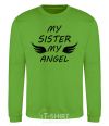 Sweatshirt My sister my angel orchid-green фото