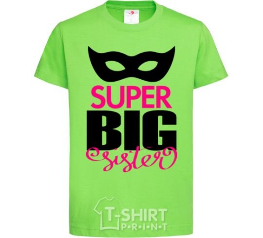 Kids T-shirt Super big sister orchid-green фото