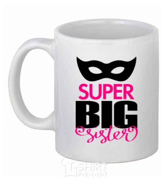 Ceramic mug Super big sister White фото