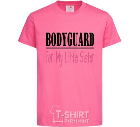 Kids T-shirt Bodyguard for my little sister heliconia фото