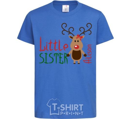 Детская футболка Little sister Alison Ярко-синий фото