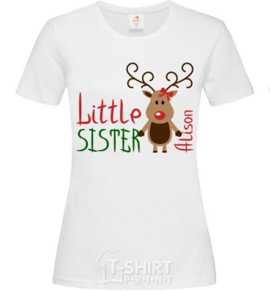 Women's T-shirt Little sister Alison White фото