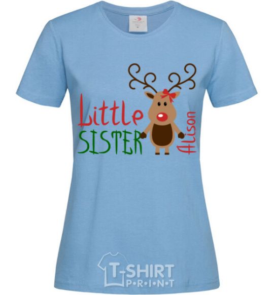 Women's T-shirt Little sister Alison sky-blue фото