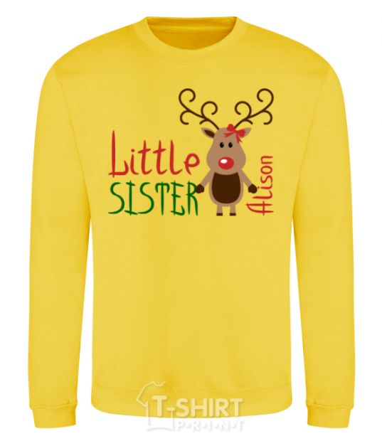 Sweatshirt Little sister Alison yellow фото