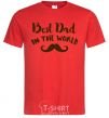 Men's T-Shirt Best dad in the world old red фото