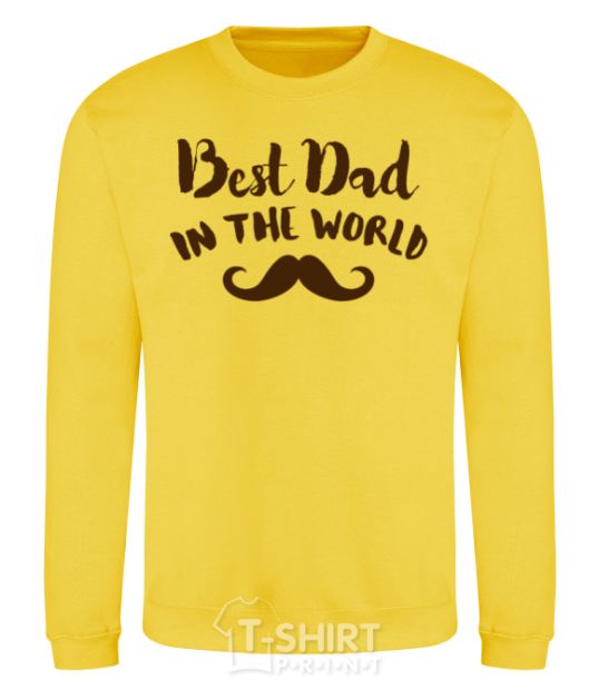 Sweatshirt Best dad in the world old yellow фото