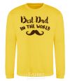 Sweatshirt Best dad in the world old yellow фото