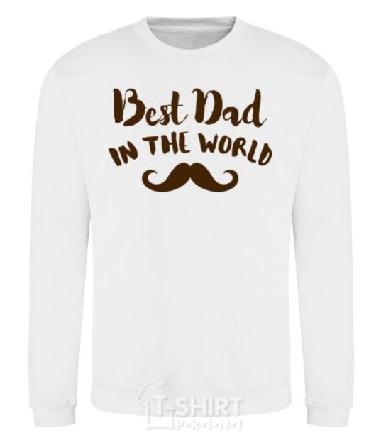 Sweatshirt Best dad in the world old White фото