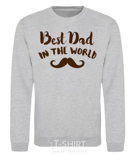 Sweatshirt Best dad in the world old sport-grey фото