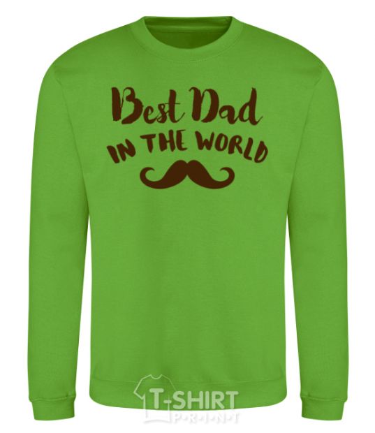 Sweatshirt Best dad in the world old orchid-green фото