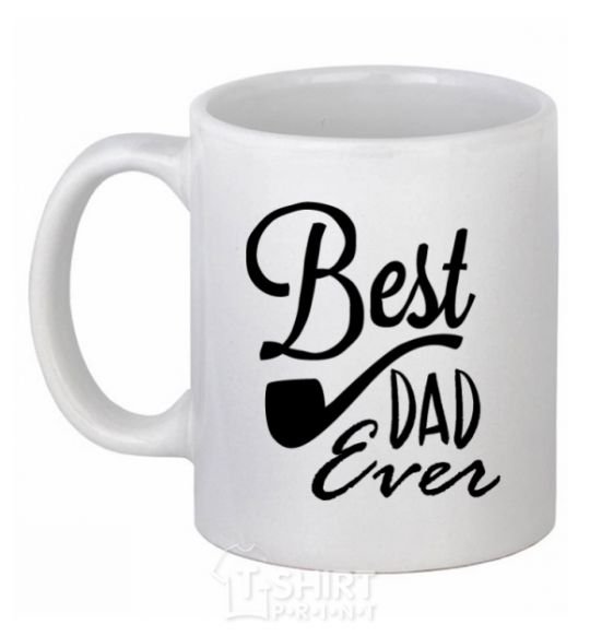 Ceramic mug Best dad ever - tube White фото