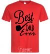 Men's T-Shirt Best dad ever - tube red фото