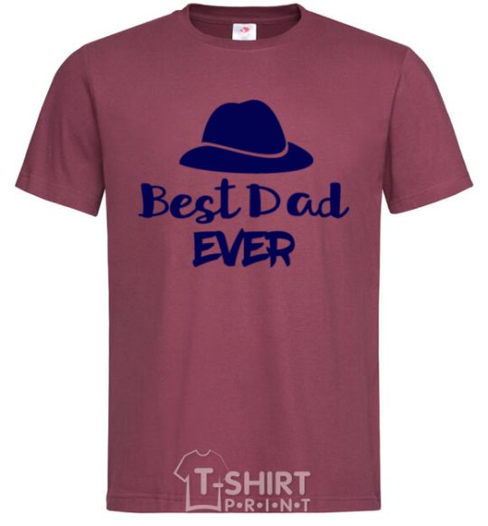 Men's T-Shirt Best dad ever - hat burgundy фото