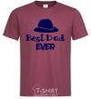 Men's T-Shirt Best dad ever - hat burgundy фото