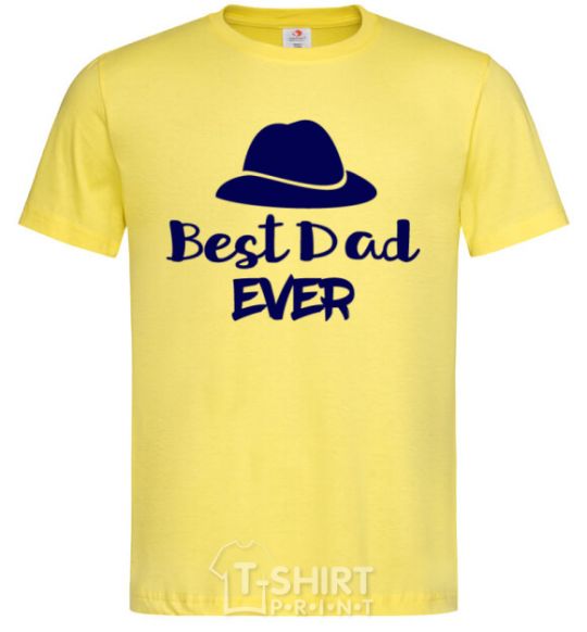 Men's T-Shirt Best dad ever - hat cornsilk фото