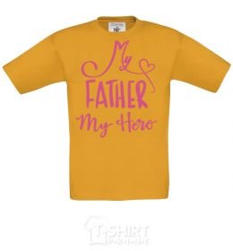 Kids T-shirt My father my hero cornsilk фото
