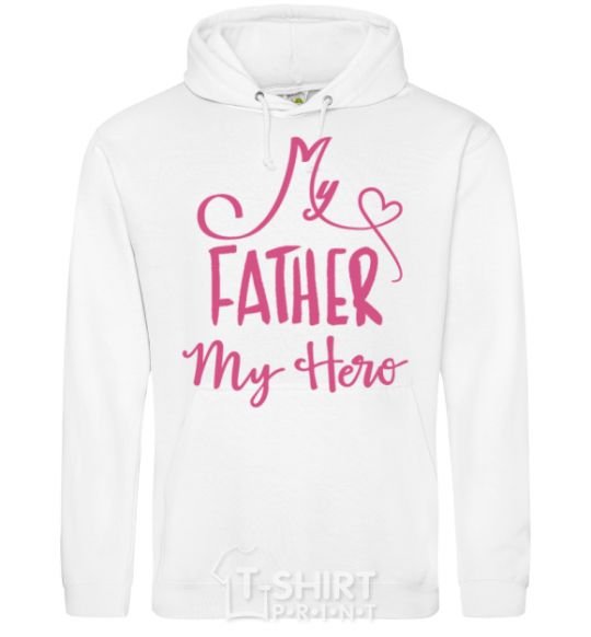 Men`s hoodie My father my hero White фото