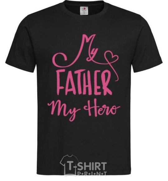 Мужская футболка My father my hero Черный фото