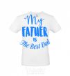 Men's T-Shirt My father is the best dad White фото