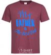 Men's T-Shirt My father is the best dad burgundy фото