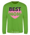 Sweatshirt Best mom wih heart orchid-green фото